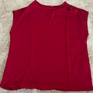 Red shein work blouse.  Very elegant.
